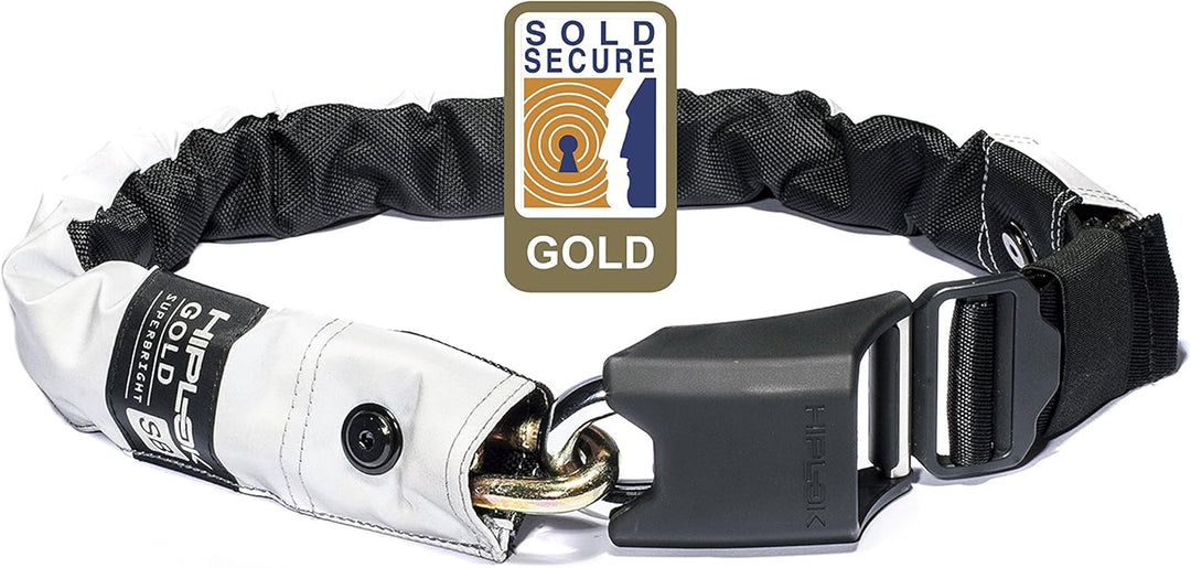 Hiplok GOLD, Kettenschloss, Unisex Superbright 85cm Schliessumfang Single, Superbright 85cm Schliess