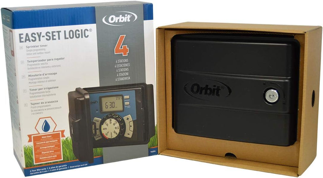 Orbit 94894 – 4 'ESTACION Schreibgeräteset Easy Logic' automatischer Programmierer für Bewässerungss