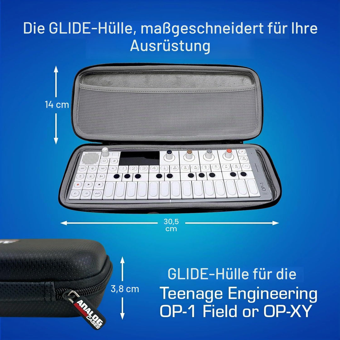 Analog Cases Glide Case für Teenage Engineering OP-1 oder vergleichbare Synthesizer (Transporttasche
