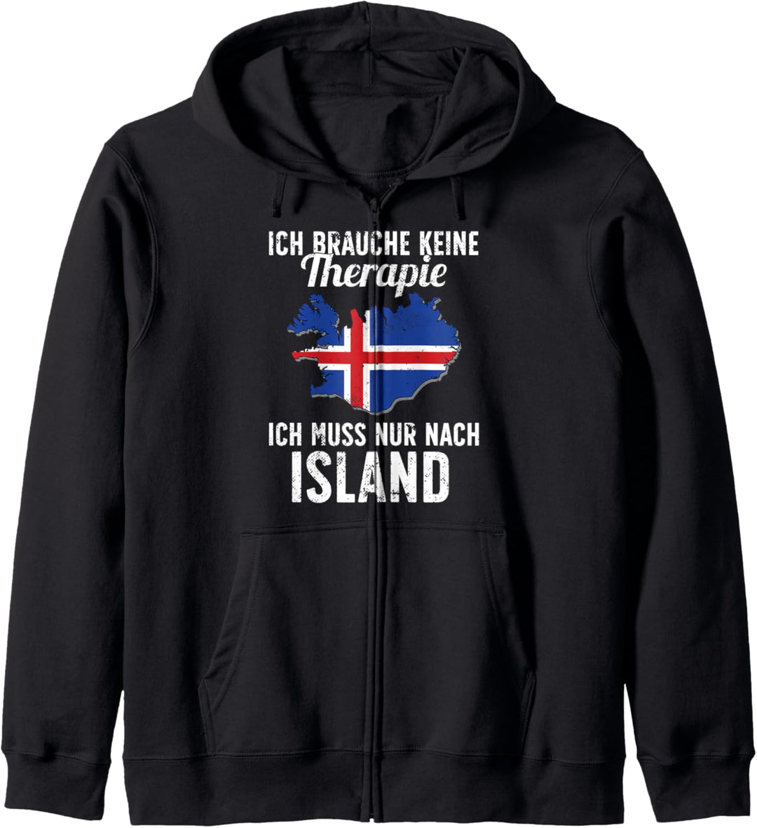 Isländische Flagge I Island Urlaub I Island Kapuzenjacke