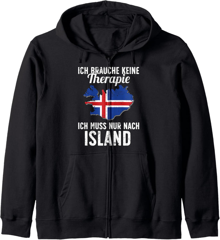 Isländische Flagge I Island Urlaub I Island Kapuzenjacke