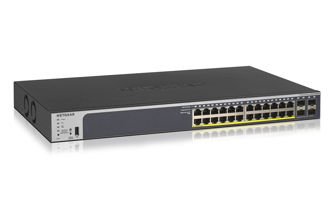 NETGEAR GS728TP 28 Port Gigabit Ethernet LAN PoE Switch Smart (Netzwerk Switch Managed mit 24x PoE+