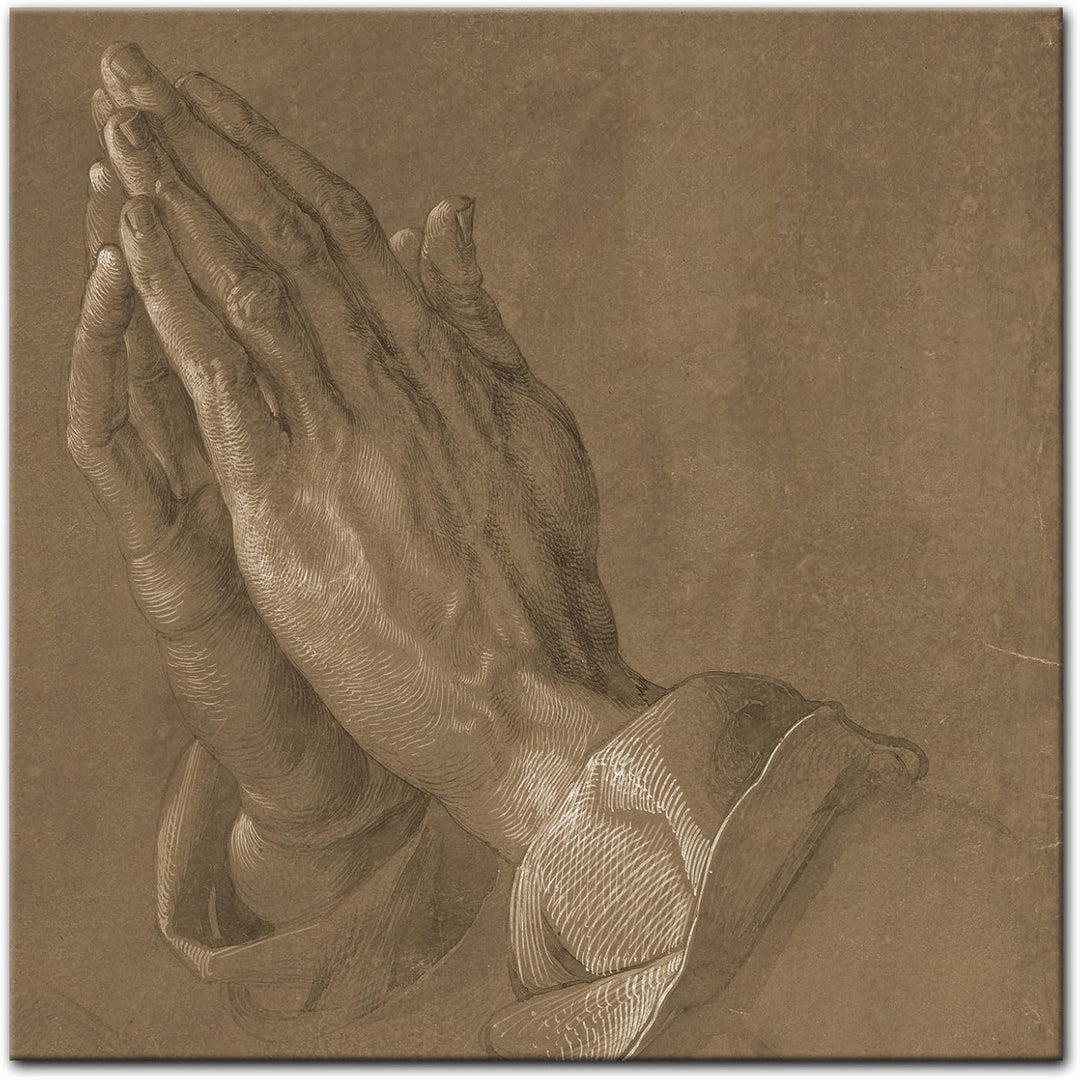 Bilderdepot24 Bild auf Leinwand | Albrecht Dürer betende Hände in 60x60 cm als Wandbild | Wand-deko