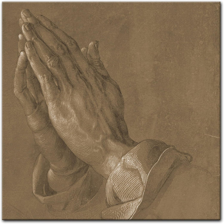 Bilderdepot24 Bild auf Leinwand | Albrecht Dürer betende Hände in 60x60 cm als Wandbild | Wand-deko