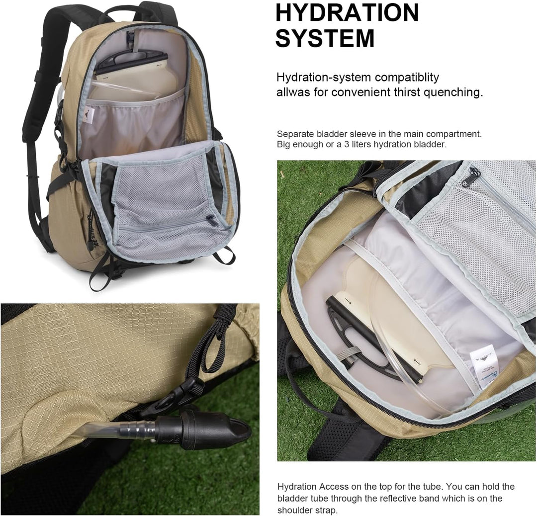 Mountaintop 30L/40L Wanderrucksack Herren Damen Daypack für Alltag und Outdoor, Tageswanderungen und