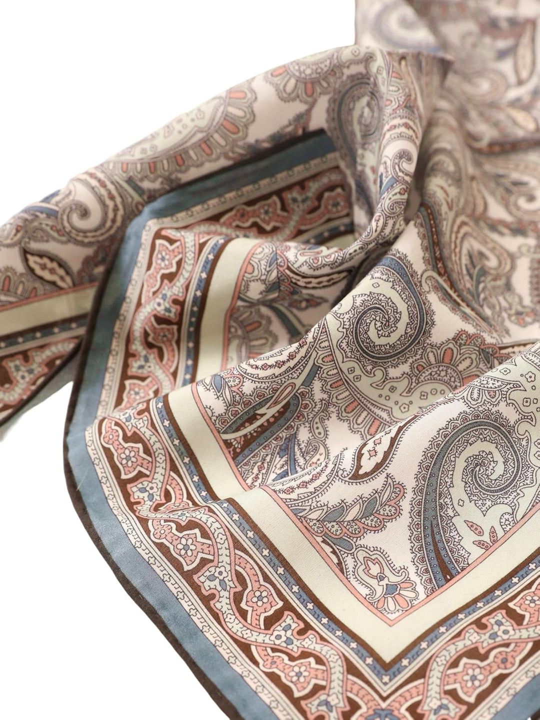 Unisex Seide Baumwolle Mix 65/65 cm Halstuch handrolliert Nickituch Kopftuch Bandana Seidenhalstuch