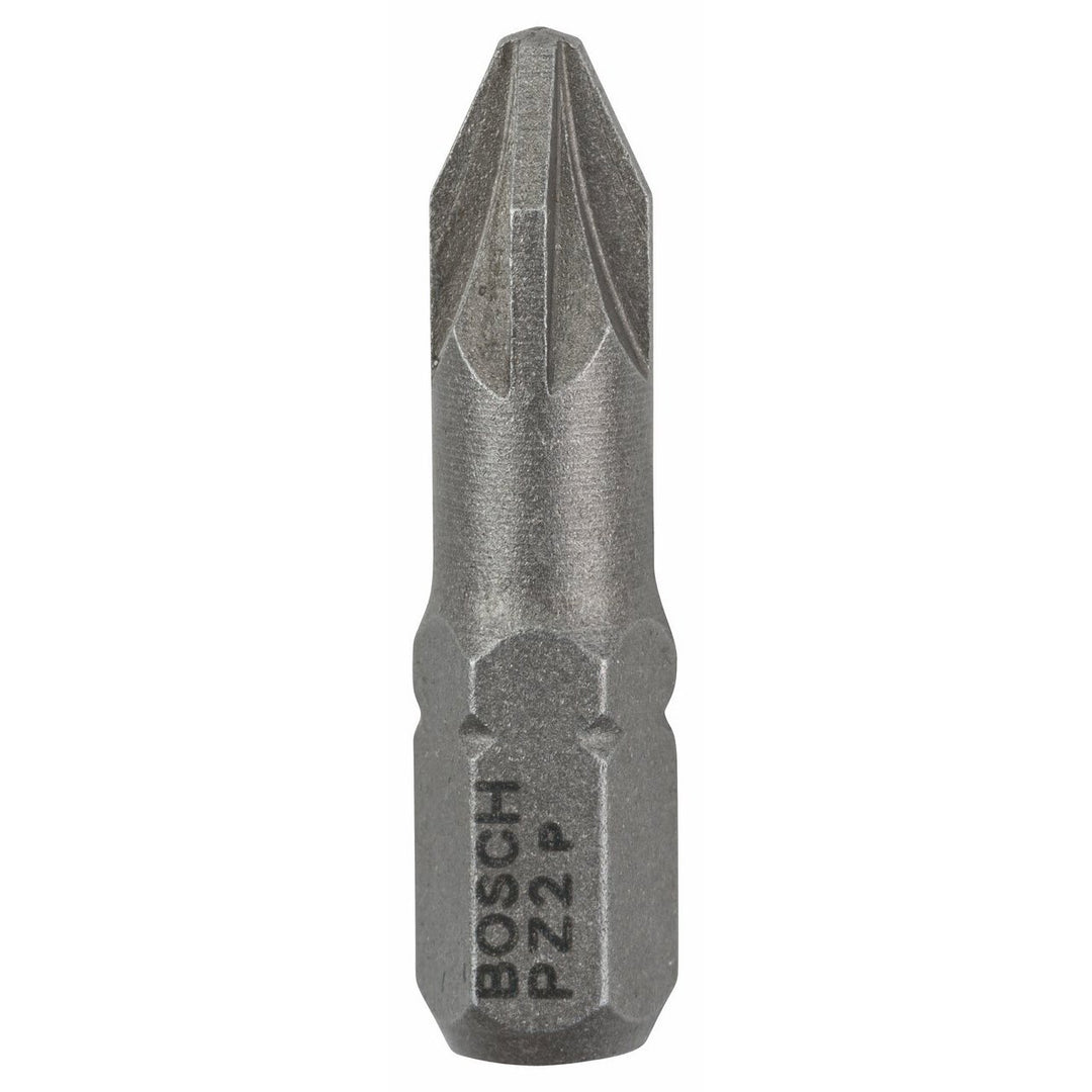 Bosch Professional Bit Extra-Hart für Pozidriv-Kreuzschlitzschrauben (PZ2, Länge: 25 mm, 100 Stück)