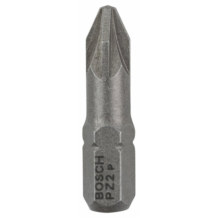 Bosch Professional Bit Extra-Hart für Pozidriv-Kreuzschlitzschrauben (PZ2, Länge: 25 mm, 100 Stück)