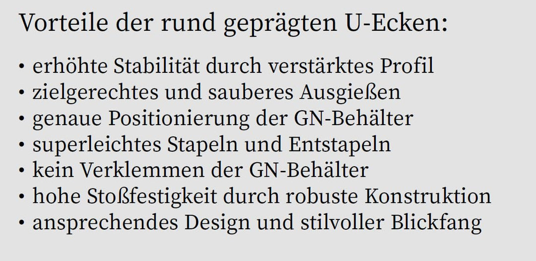 APS 81404 GN 1/4 Behälter, rostfreier Gastronormbehälter Edelstahl, Abmessungen 265 x 160 mm/Höhe 10