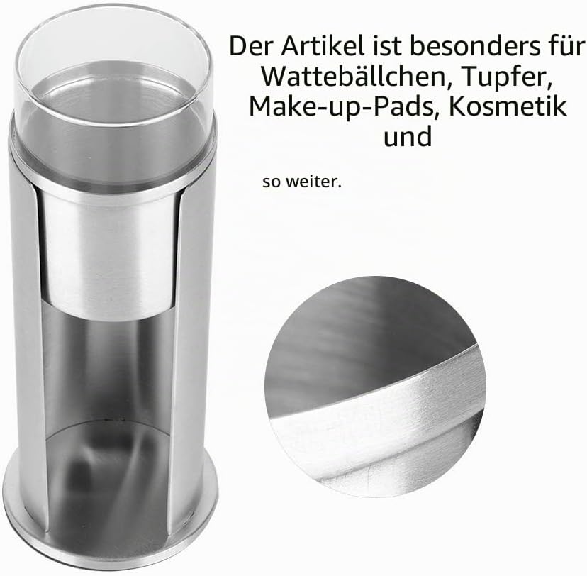 Watris Veiyi Wattepadspender, Wattestäbchen Behälter, Wattepads Aufbewahrung, Wattestäbchen Spender,