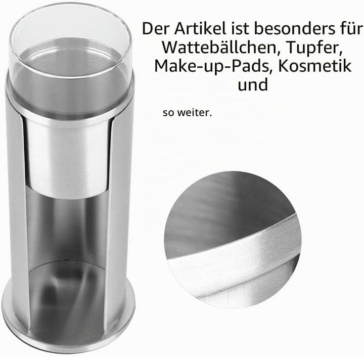 Watris Veiyi Wattepadspender, Wattestäbchen Behälter, Wattepads Aufbewahrung, Wattestäbchen Spender,