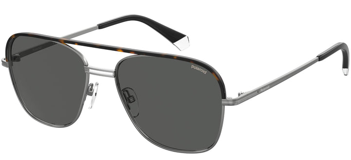 Polaroid Unisex PLD 2108/s/x Sunglasses, 6LB/M9 Ruthenium, 57