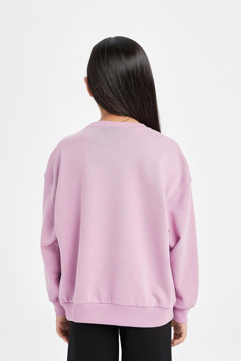 DeFacto Girl Regular Fit Langarm Gestricktes Kapuzen-Sweatshirt für Mädchen 8-9 Jahre Lilac, 8-9 Jah