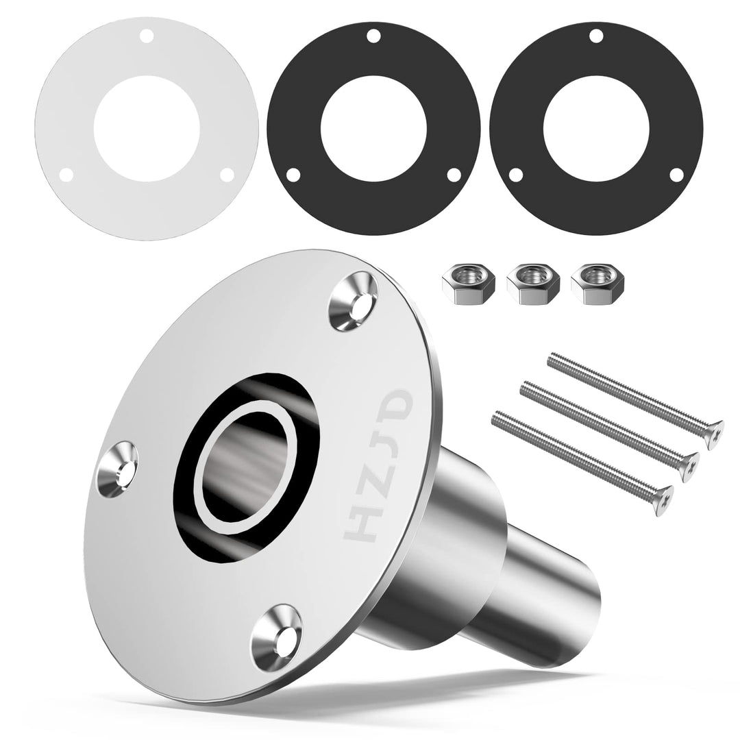 HZJD Durch Rumpf Auspuff Hautanpassung, 24mm Edelstahl 316, für Diesel Standheizungen Straight, Stra