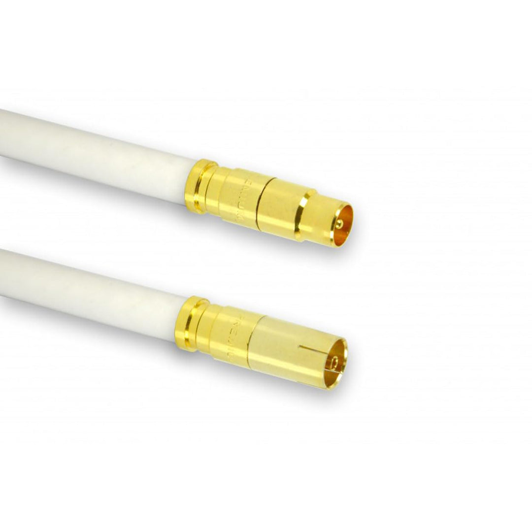 Premium X 30m TV Antennenkabel Digital Innenleiter Kupfer mit Kompressionsstecker TV-GM1 (männlich)
