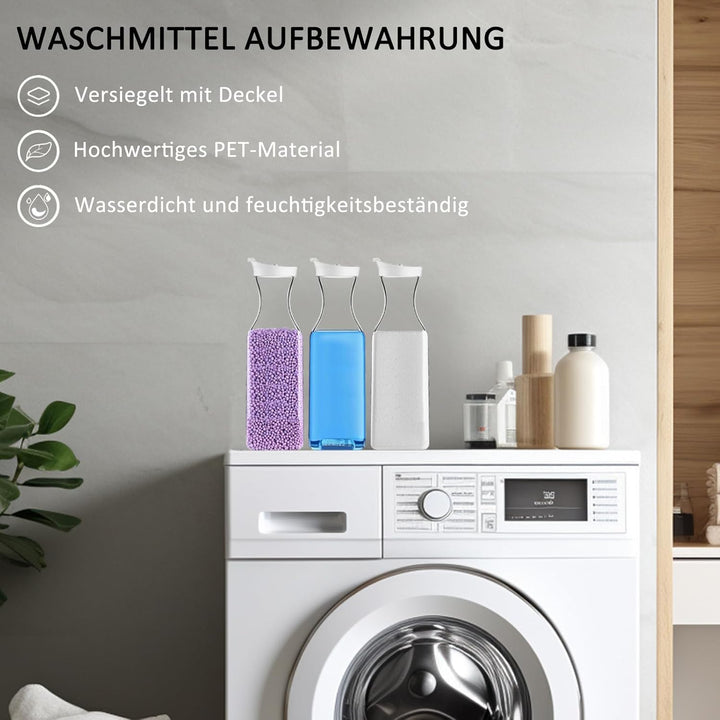 Waschmittel Aufbewahrung, 3 StückWaschmittelbox,1,5L Flüssigwaschmittel Aufbewahrung, für Waschmitte