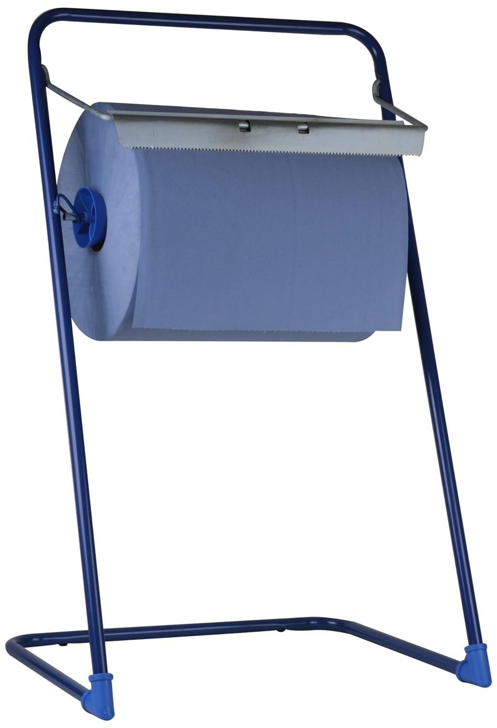 Funny Spender für Putz- und Industriepapierrollen, Metall blau, Rollen bis 40cm breite, 1er Pack (1