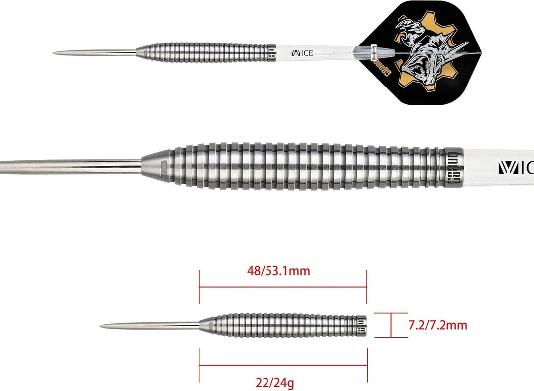 ONE80 Steel Darts R2 Revolution R2 Interchange Re-ptile 2,35 mm Point VHD Steeltip Dart Steeldart mi