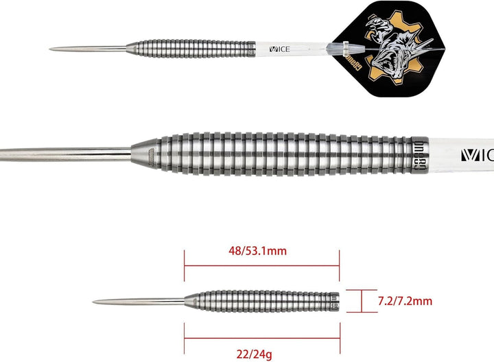 ONE80 Steel Darts R2 Revolution R2 Interchange Re-ptile 2,35 mm Point VHD Steeltip Dart Steeldart mi