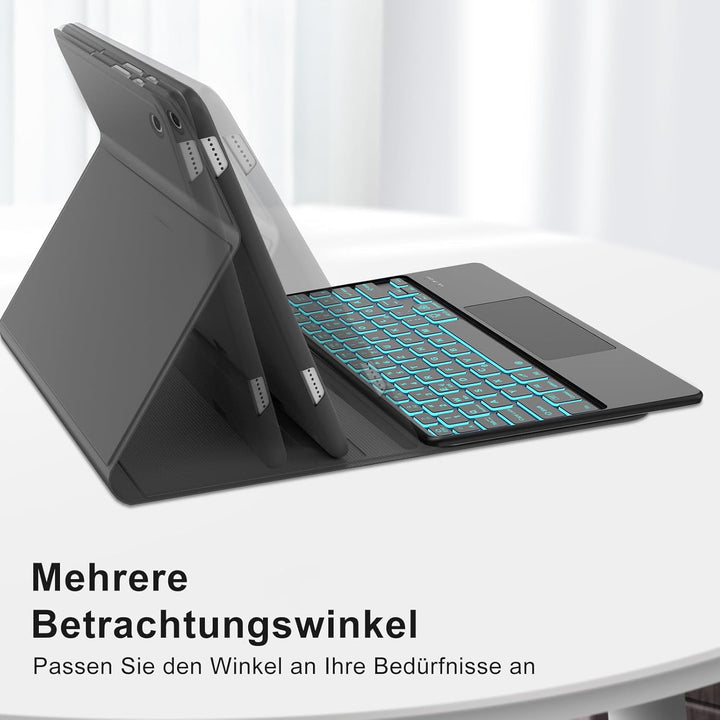 IVEOPPE Tastatur Hülle für Samsung Galaxy Tab А9 Plus 11 Zoll Con Touchpad, [QWERTZ Deutsches], Blue