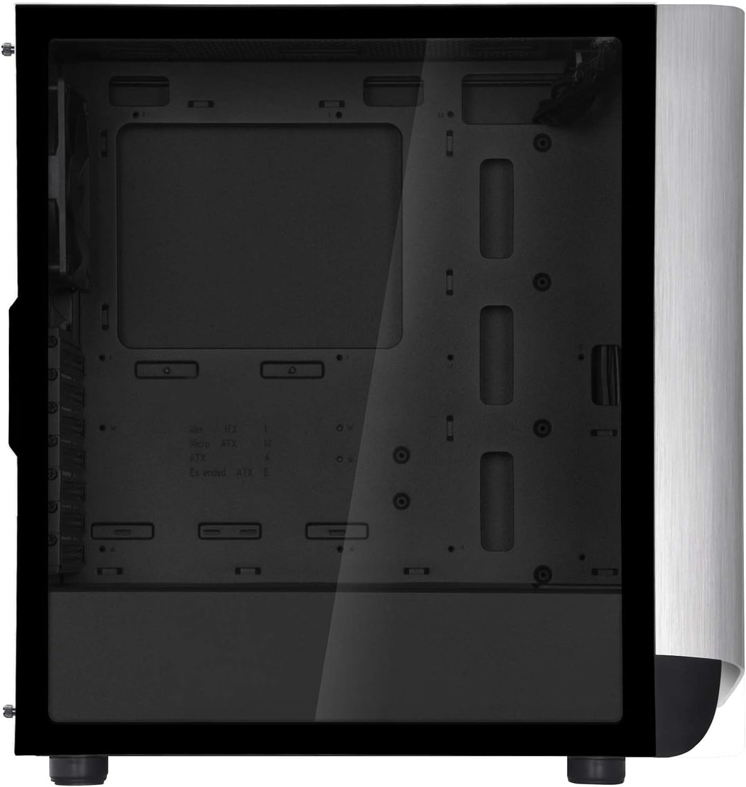 SilverStone Technology SST-SEA1SB-G - SETA A1 Mid-Tower ATX Computer Gehäuse, Seitenteil aus gehärte