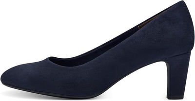 Tamaris Damen Pumps Textil Blockabsatz 35 EU Navy, 35 EU Navy