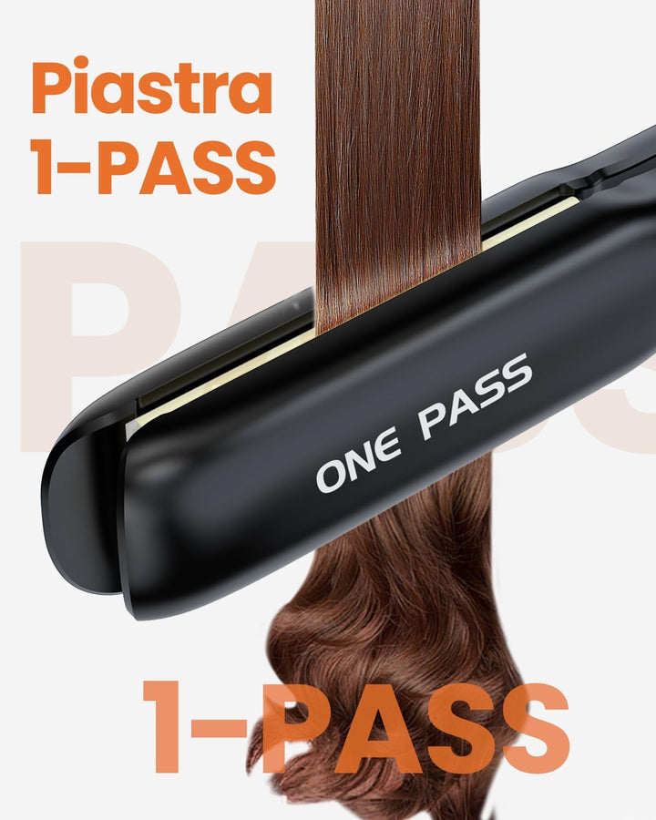 Faszin Professioneller Haarglätter 2-in-1, Ionen-Platten aus Titan, Heizung in nur 20 Sekunden, klar