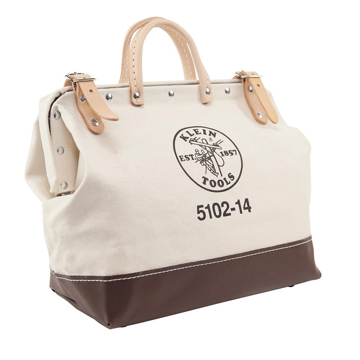 Klein Tools 5102-14 Werkzeugtasche aus Naturleinen, strapazierfähig, Werkzeugtasche, Mehrzwecktasche