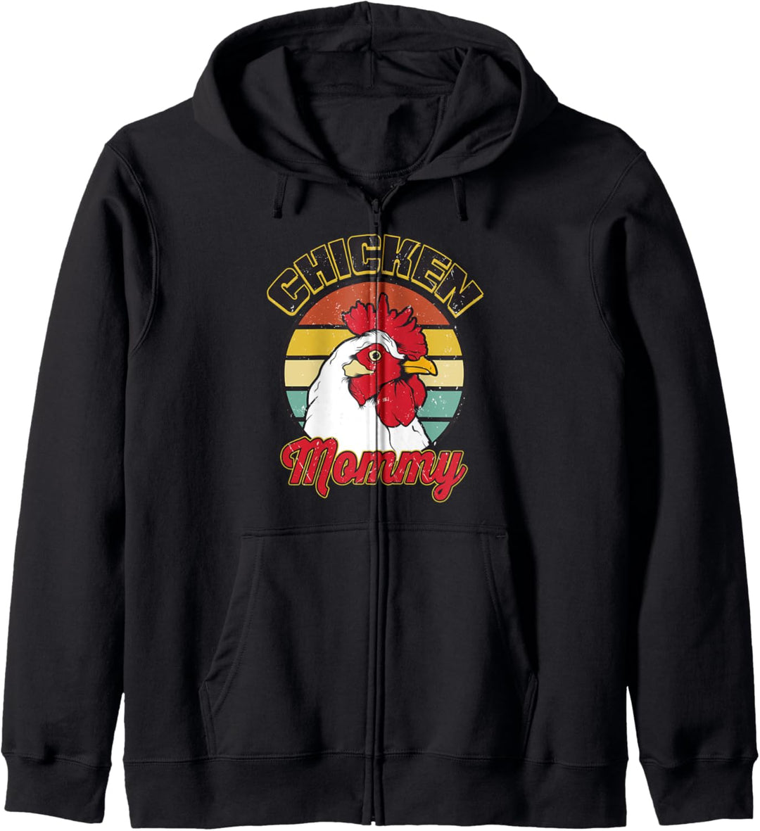 Chicken Mommy Retro Vintage Style Huhn Kapuzenjacke