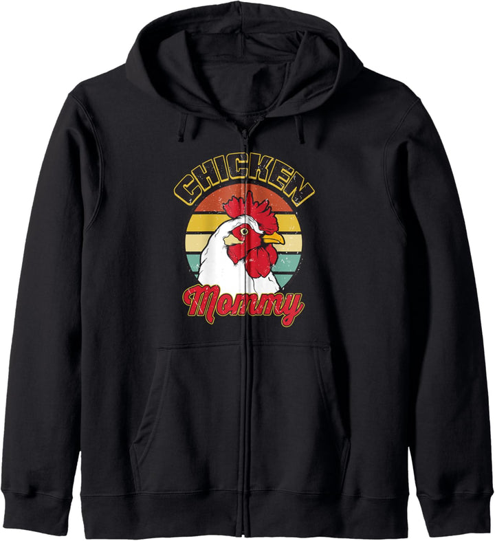 Chicken Mommy Retro Vintage Style Huhn Kapuzenjacke
