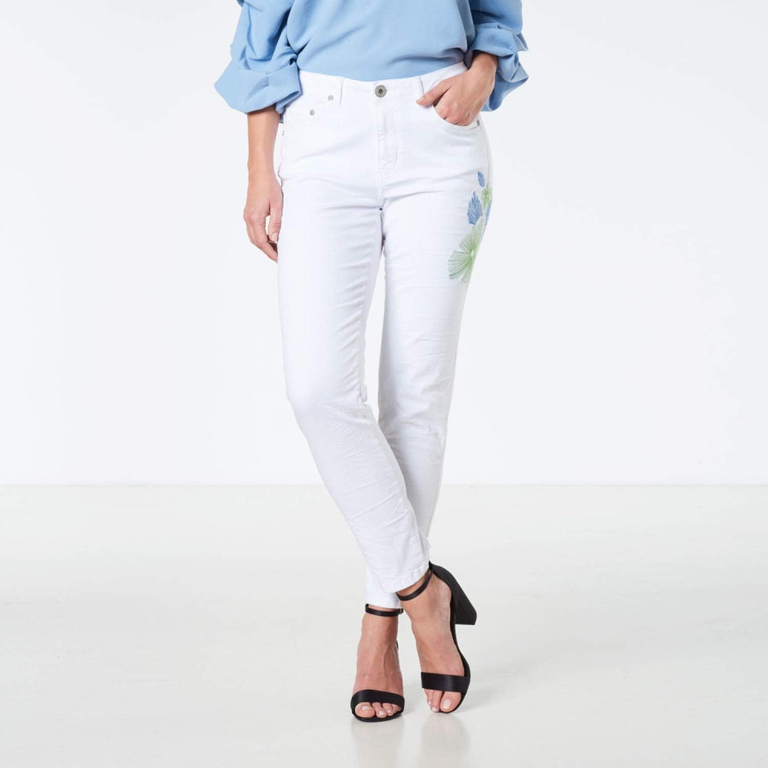 COLAC Damen Jeans Jenny Weiss mit Stick Skinny Fit mit Stretch 201.03.05