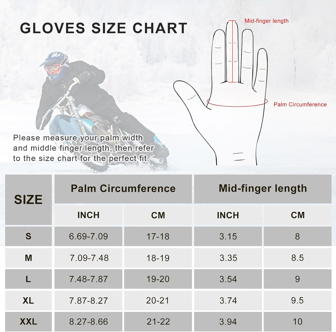 SNOW DEER Beheizte Handschuhe,Motorrad Handschuhe,Wiederaufladbarem Lithium Akku Skifahren Fausthand