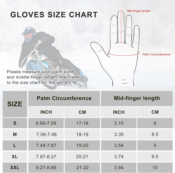SNOW DEER Beheizte Handschuhe,Motorrad Handschuhe,Wiederaufladbarem Lithium Akku Skifahren Fausthand