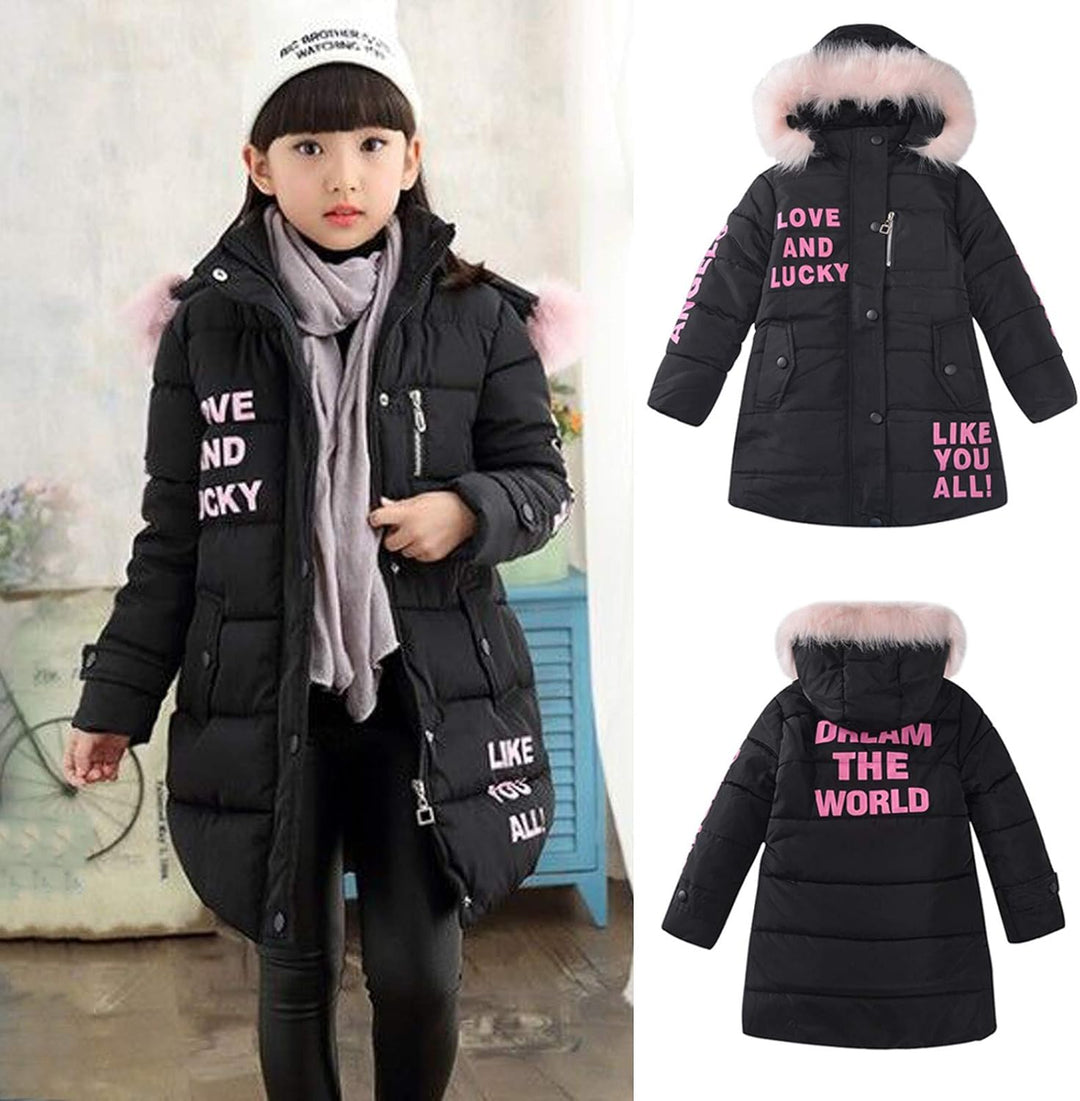 COMIOR Winterjacke Jungen Mädchen Kinder Windbreaker Winterjacke Tops Regenmantel Hooded Jacke Mante