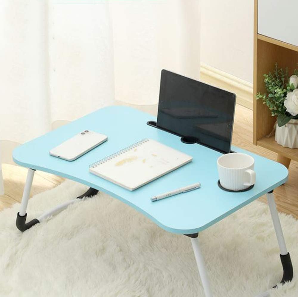Schossschreibtisch mit Aufbewahrungsschublade, Tassen- und Tablethalter, Betttablett, Tisch, faltbar