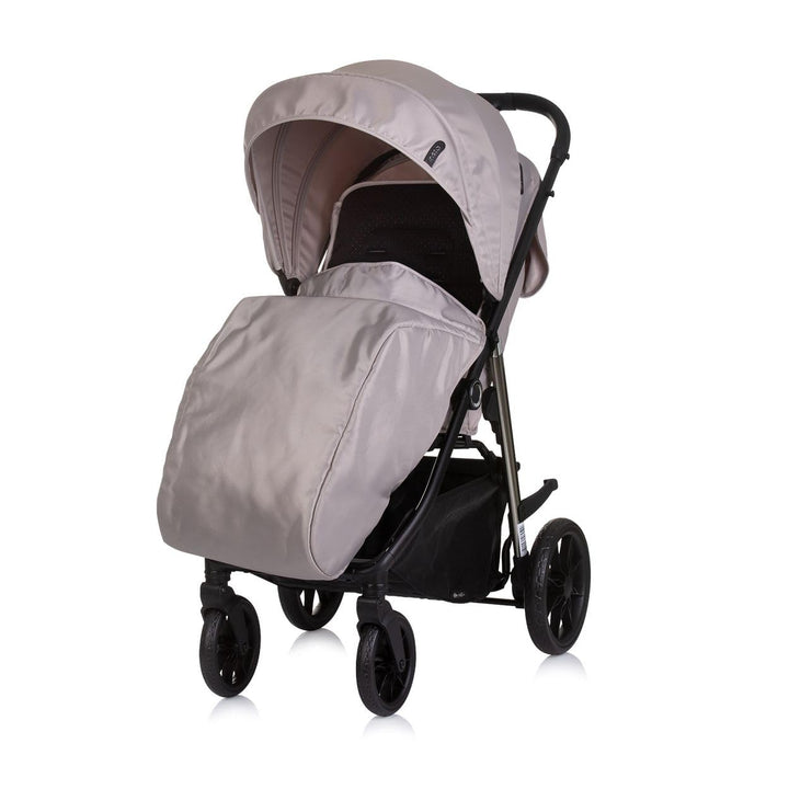 Chipolino Kinderwagen Buggy Insta, Fussabdeckung, Federung, Korb, Gurt, klappbar hellbraun, hellbrau