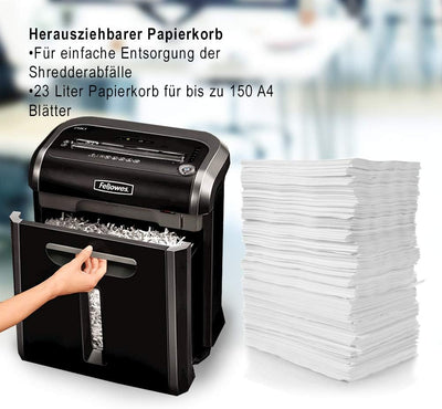 Fellowes 16 Blatt Aktenvernichter, Partikelschnitt (P4) Papierschredder für Büro, Powershred 79Ci, m