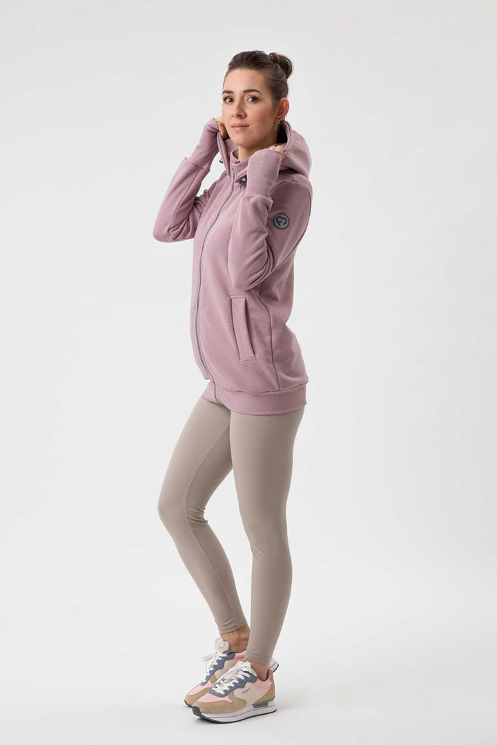 fun2bemum Pola 4in1 Baby Tragejacke für Mama Känguru Kapuze VORNE/HINTEN S Dust Pink, S Dust Pink