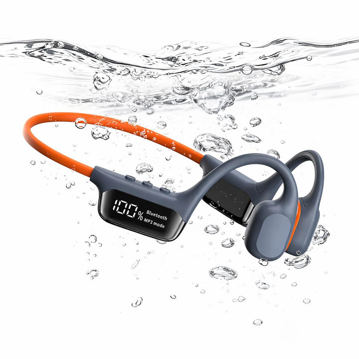Knochenschall Kopfhörer Schwimmen Bluetooth 5.3, IPX8 Wasserdicht, 32GB MP3 Player, Open Ear Sport K