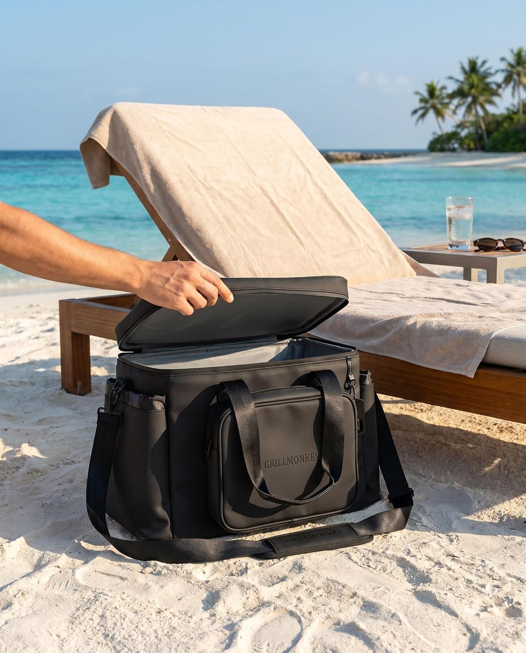 Cool Kong Kühltasche 40L mit Abnehmbarer Body-Tasche, Premium Thermotasche auslaufsicher mit Flasche