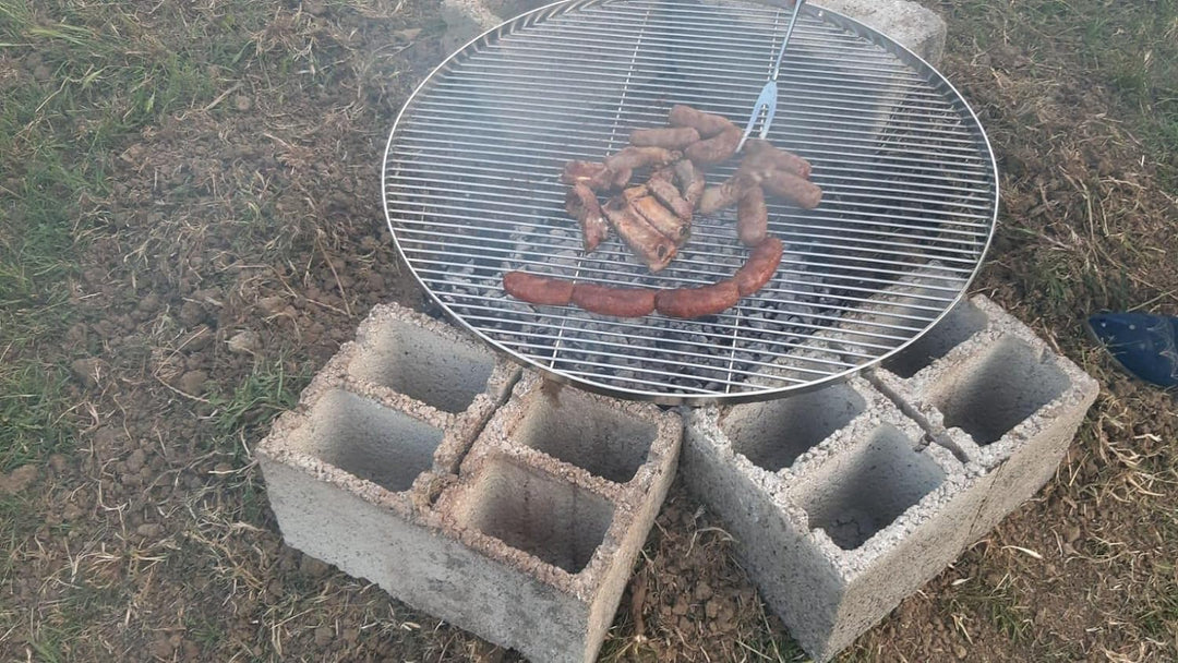 GriHero Grillrost Edelstahl Rund für Schwenkgrill, Ø 50 cm Grillgitter mit 3 Aufhängungsbohrungen fü