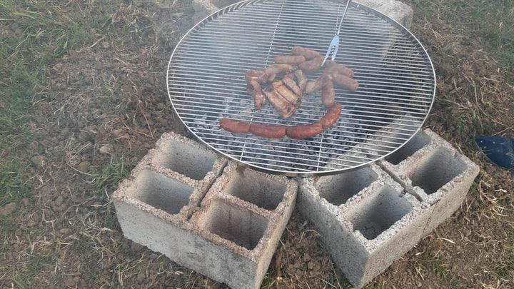 GriHero Grillrost Edelstahl Rund für Schwenkgrill, Ø 50 cm Grillgitter mit 3 Aufhängungsbohrungen fü
