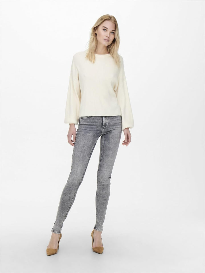 ONLY Female Skinny Jeans ONLBLUSH Mittlere Taille Skinny Fit Jeans XS Light Grey Denim, XS Light Gre