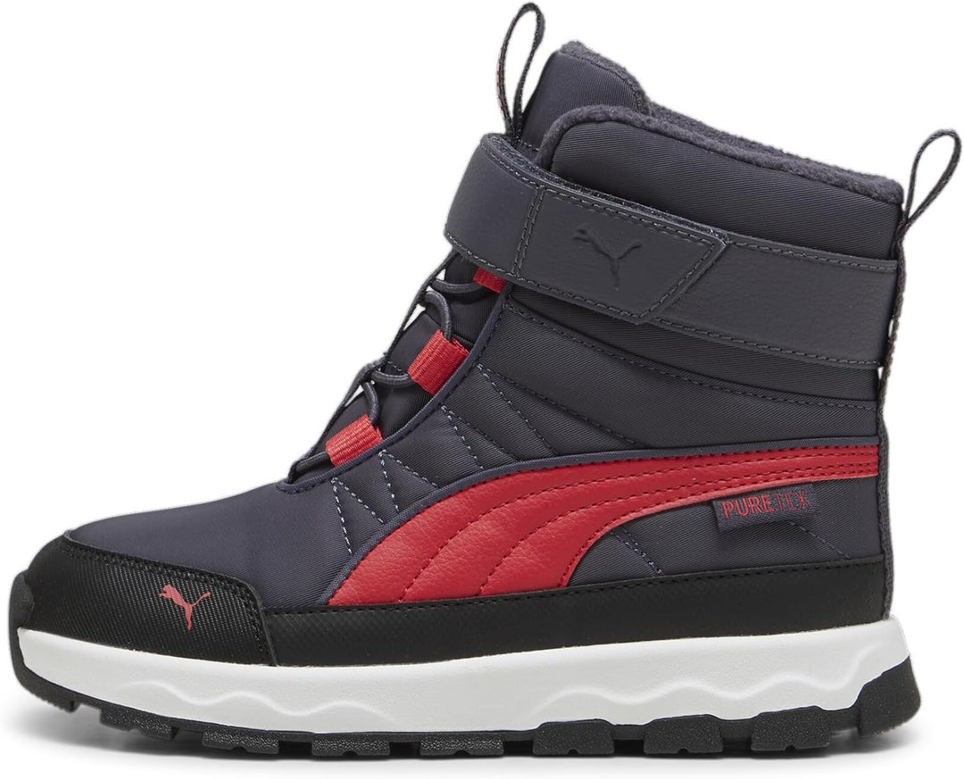 PUMA Unisex Kinder Evolve Boot Puretex Ac+psSneaker 28 EU Galactic Gray Tart Cherry Puma Black, 28 E