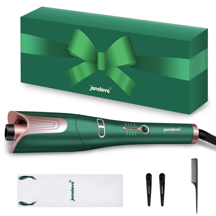 Lockenstab Automatisch, Janelove Automatischer Lockenstab Grosse Locken für Lange Haare, Negativ-Ion