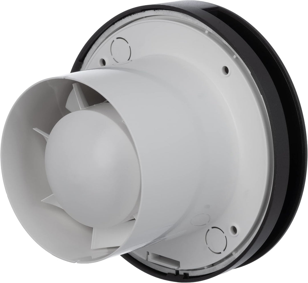 Ø 100mm Anthrazit Badlüfter - Ventilator mit Kugellager - Lüfter für Effiziente Belüftung im Bad Kuc
