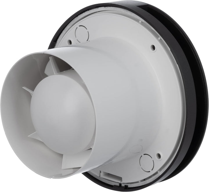 Ø 100mm Anthrazit Badlüfter - Ventilator mit Kugellager - Lüfter für Effiziente Belüftung im Bad Kuc