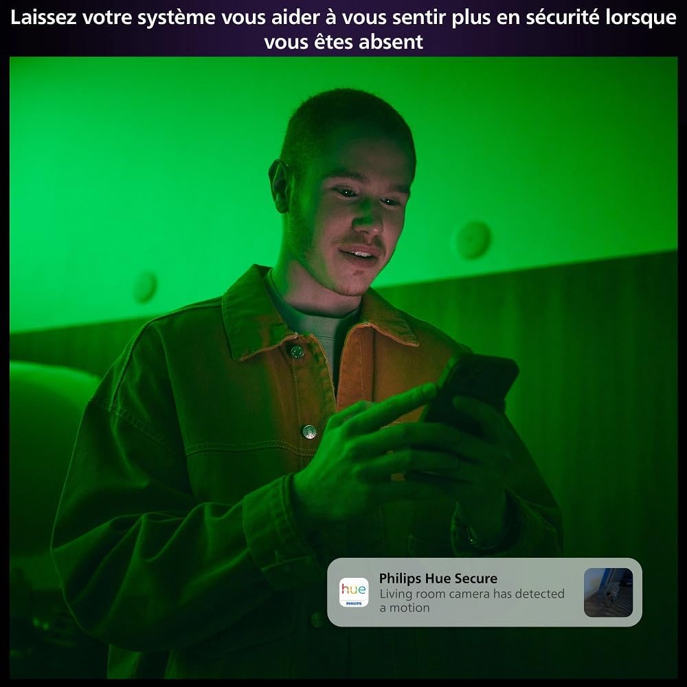 Philips Hue Secure batteriebetriebene Smart 1080p Home Sicherheitskamera, für drinnen oder draussen,