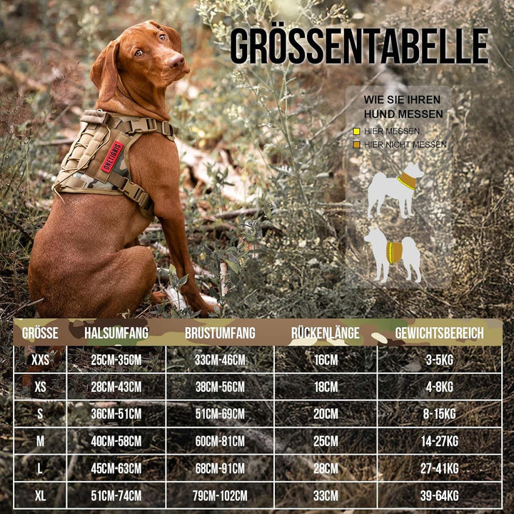 OneTigris Hundegeschirr, FIRE Watcher Taktische Geschirr MOLLE Sicherheitsgeschirr Service Hunde Hun