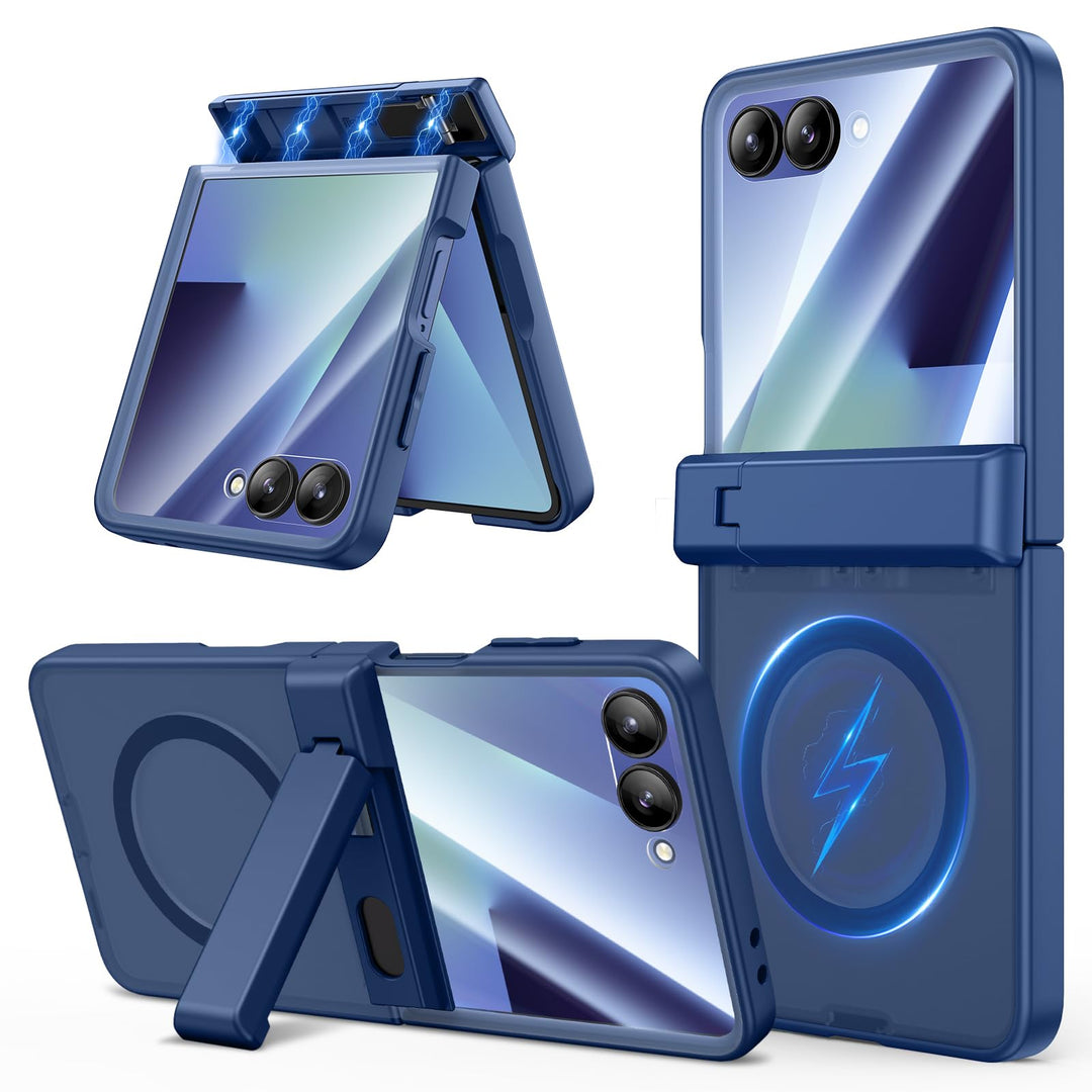 Doeshine für Samsung Galaxy Z Flip 7 Hülle [Not für Flip 7FE] mit Mag-Safe, Ständer und Displayschut